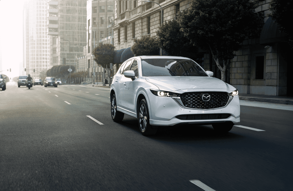 2025 Mazda CX-5 driving in the city