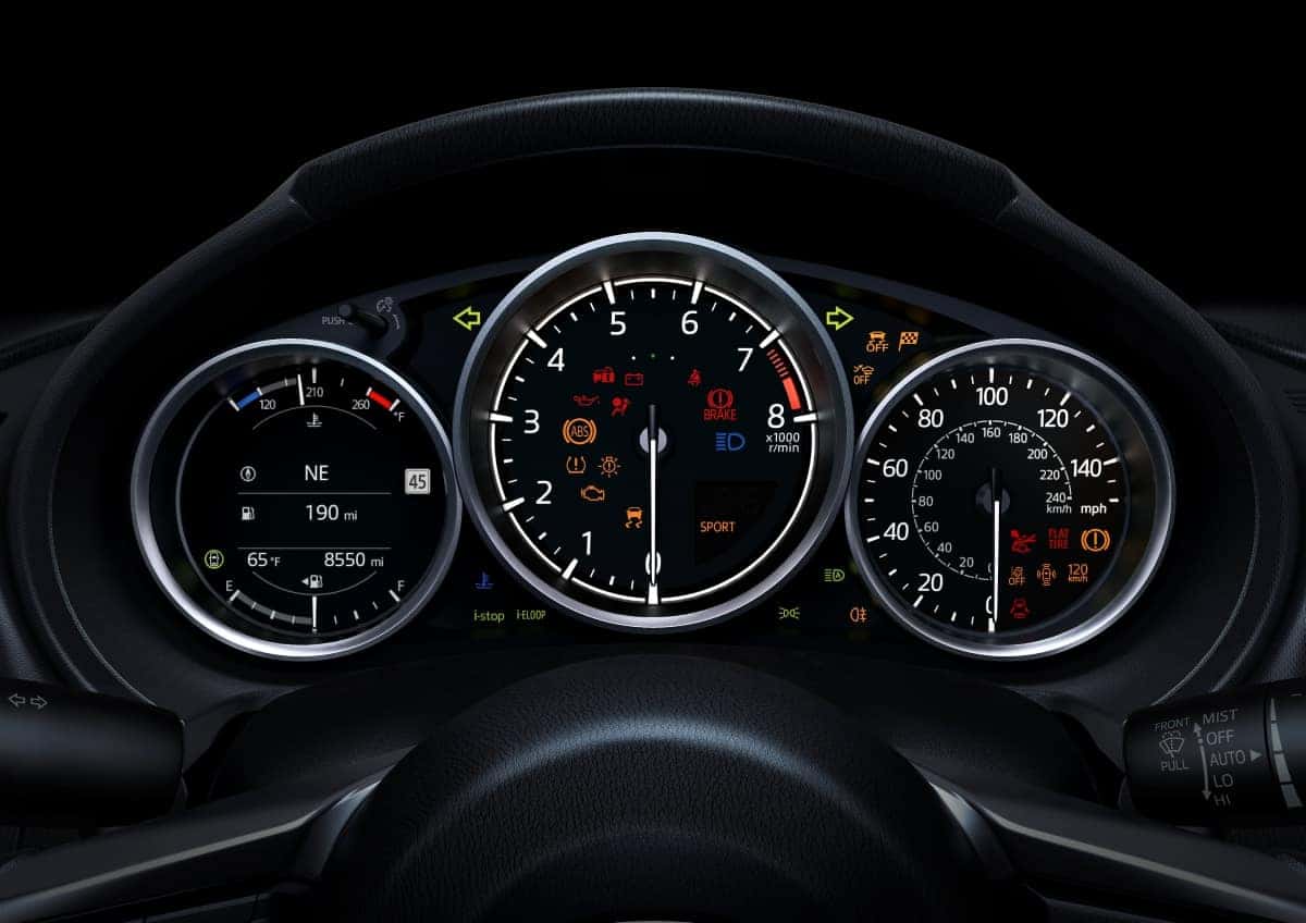 2024 Mazda Miata MX-5 Driver-Dashboard with odometer shown