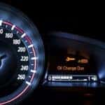 Car speedometer with information display - Oil Change Due Info