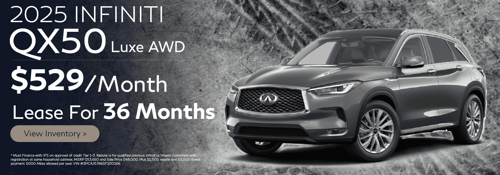 2025 QX50 Offer