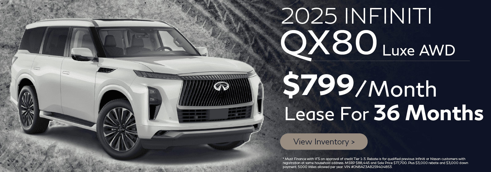 2025 QX80 Offer