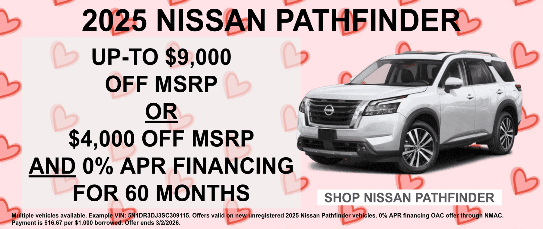 Nissan Pathfinder offer