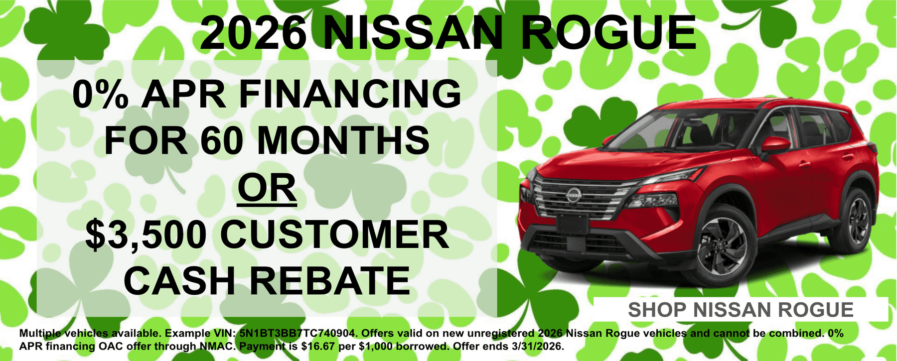 Nissan Rogue Offer