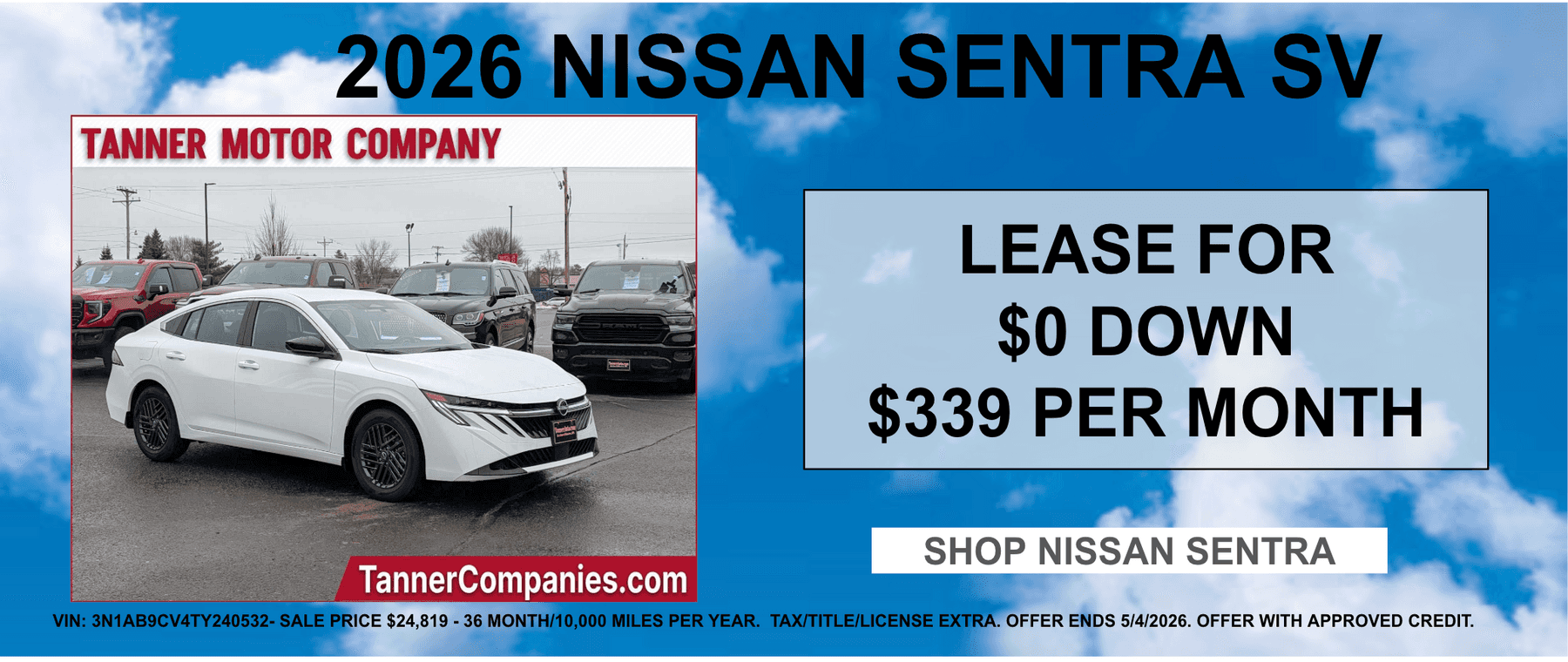 2026 Nissan Sentra Lease Minnesota