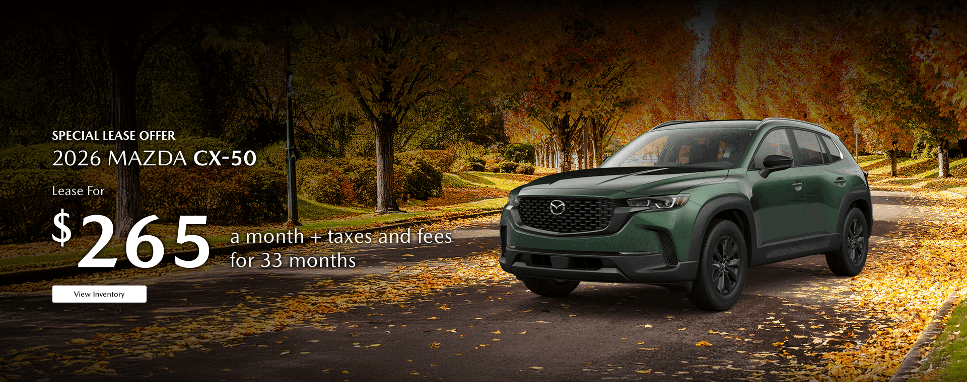 Special Lease offer Subtext 2026 CX-50