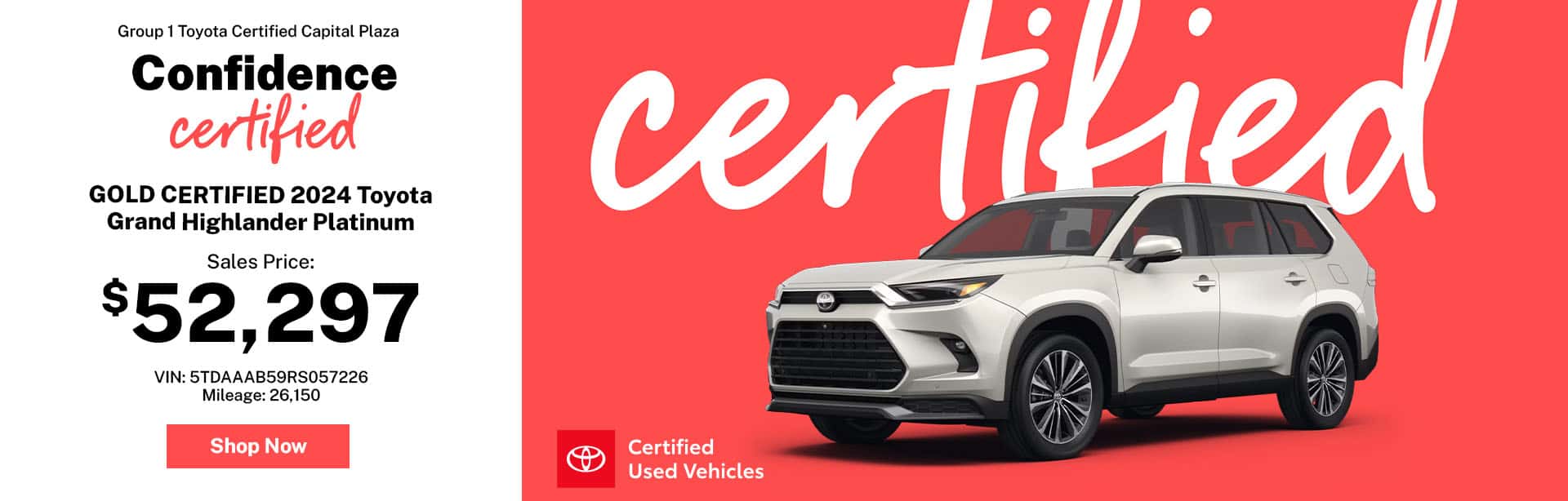 GOLD CERTIFIED 2024 Toyota Grand Highlander Platinum