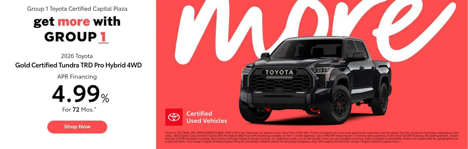 Gold Certified Tundra TRD Pro Hybrid