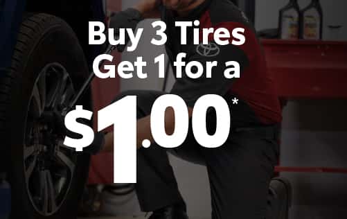 Buy 3 Tires Get 1 for a Dollar