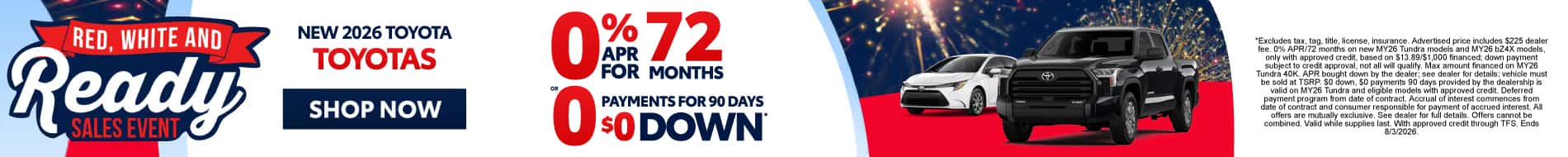 New 2026 TOYOTAS 