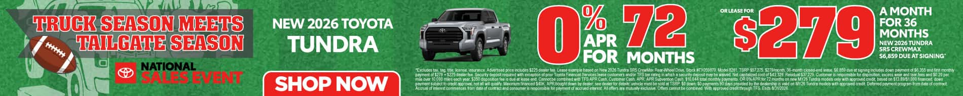 New 2026 Toyota Tundra 