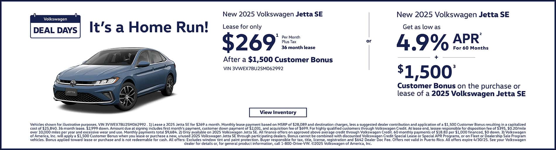 April Jetta Offer