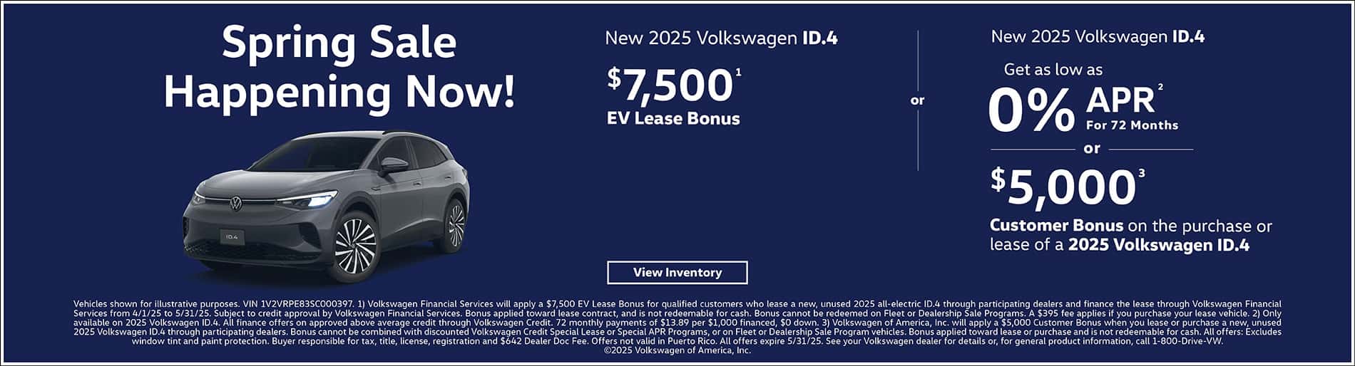 2025 May ID.4 Homepage Offer