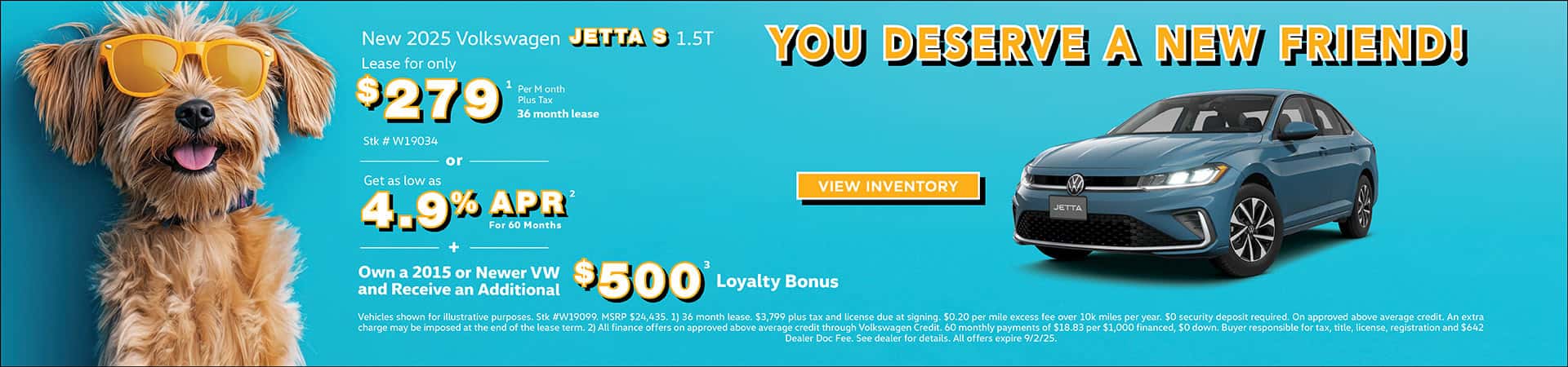August VW Jetta Offer