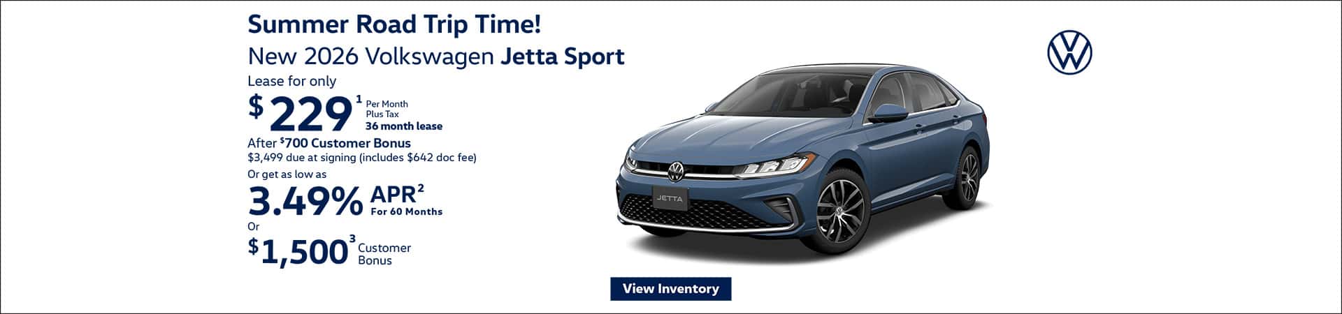 Summer Road Trip Time! Jetta Offer