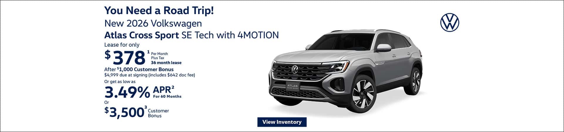 You Need a Road Trip Atlas Cross Sport Offer