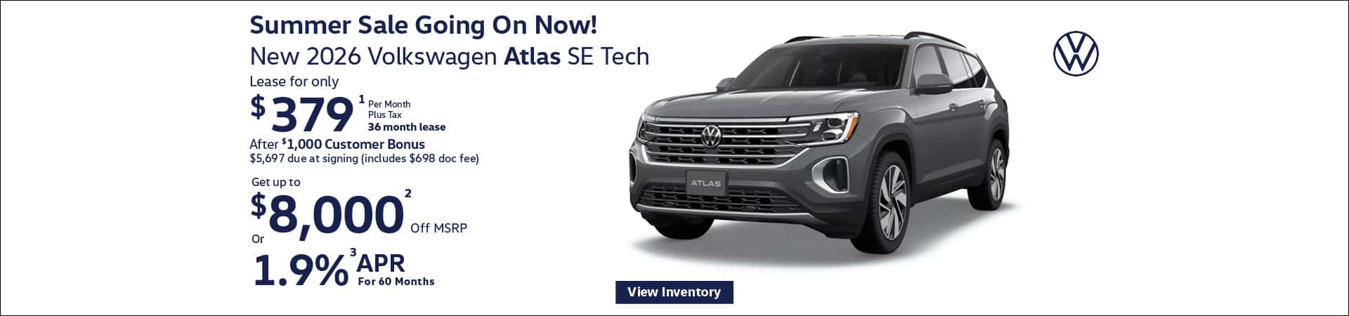 Summer Sale Going on Now! Atlas Offer