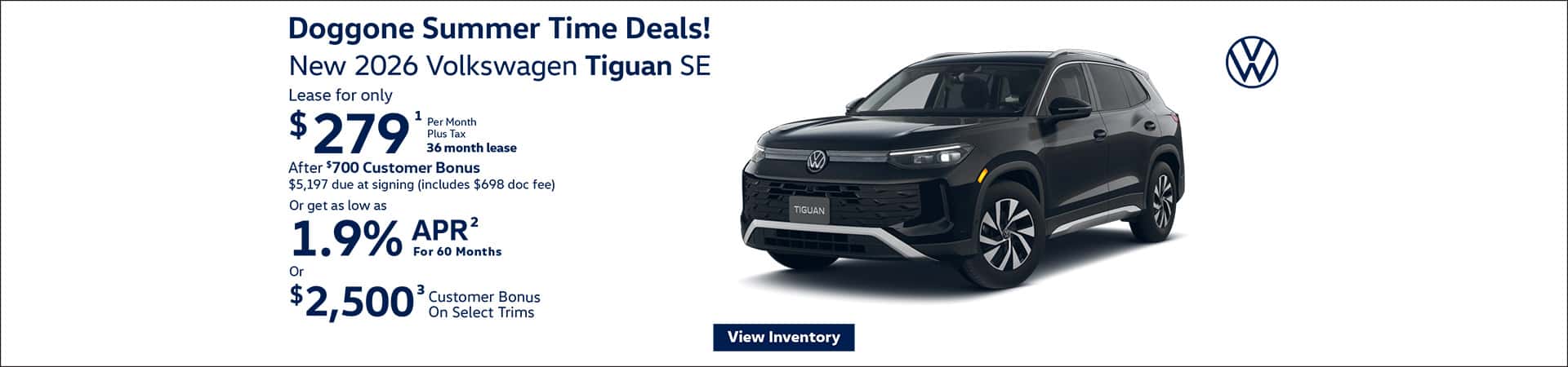 Dog Days of Summer Tiguan Offer