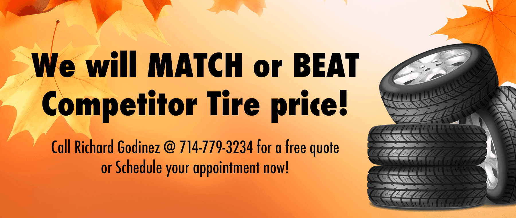 MATCH or BEAT Competitor Tire price