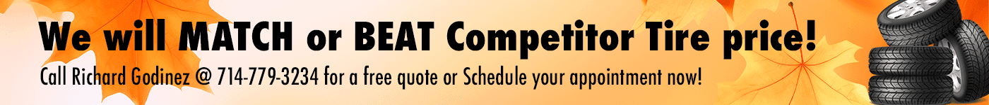 MATCH or BEAT Competitor Tire price