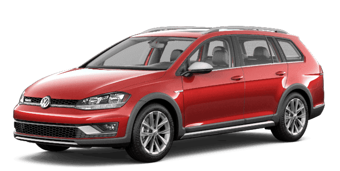 Red 2019 VW Golf Alltrack