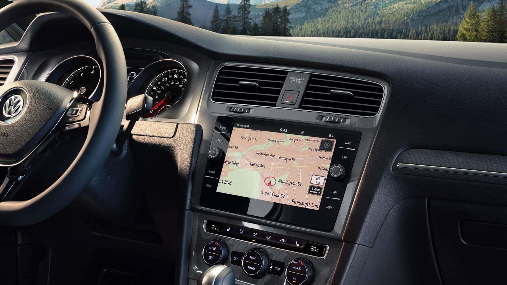 2019 VW Golf Alltrack dash display
