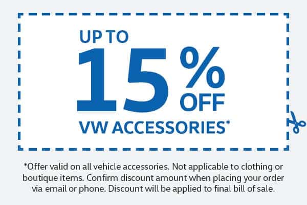 Get a 15% rebate by mail on VW Accessories