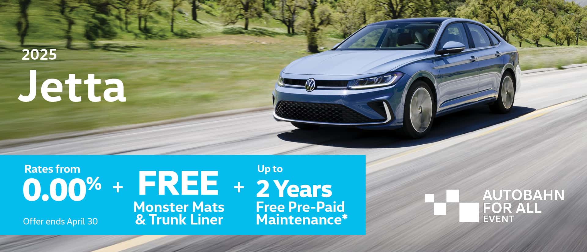2025 Volkswagen Jetta April Offer Desktop Banner