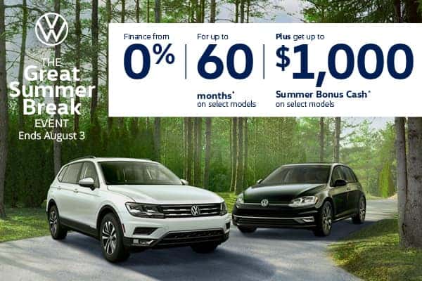 Volkswagen Great Summer Break Event mobile banner